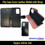 Flip Case Cover Leather Wallet with Strap For Oppo A53s 5G CPH2321 Slim Fit Look